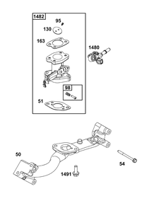 Part Location Diagram of 84006474 Briggs and Stratton Body, Throttle